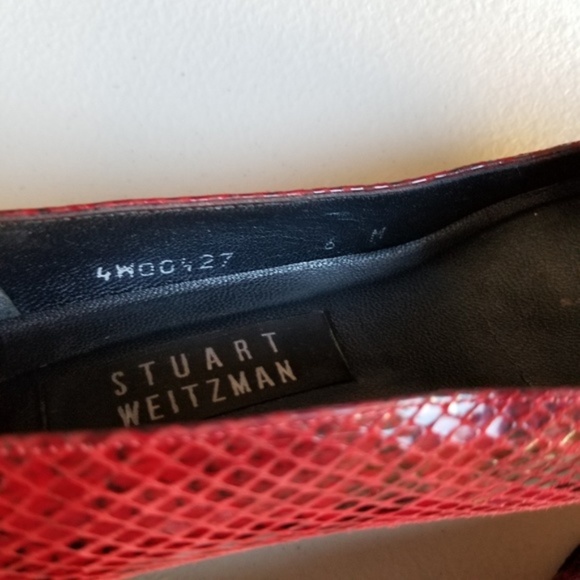 Stuart Weitzman Snake Print block heels - Picture 4 of 5